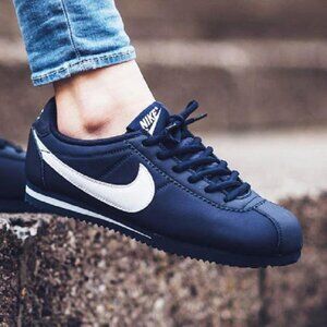 Nike | Cortez Youth Trainers | NylonObsidian Navy/Blue/White | 6.5Y | 749493-400